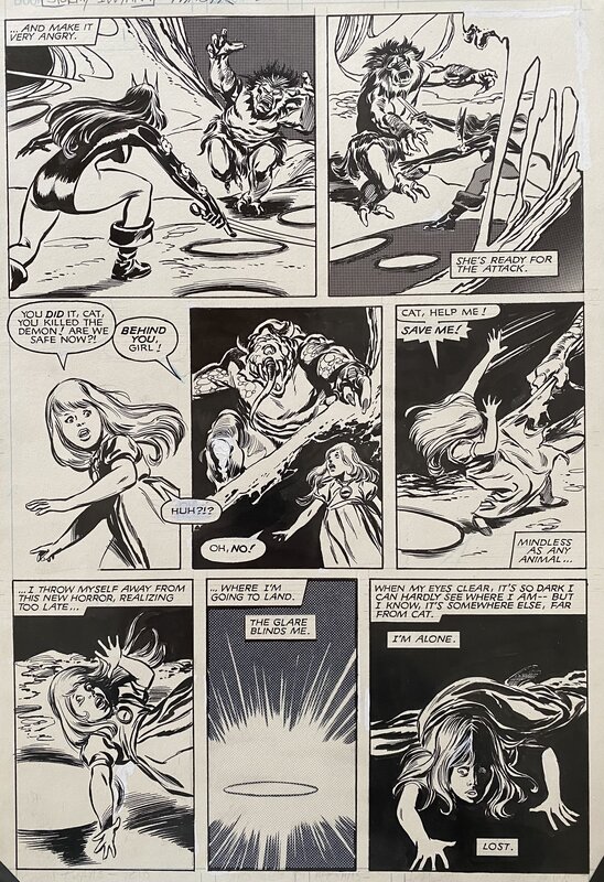 John Buscema, Tom Palmer, Magik (Illyana and Storm) - T2 p3 - Planche originale