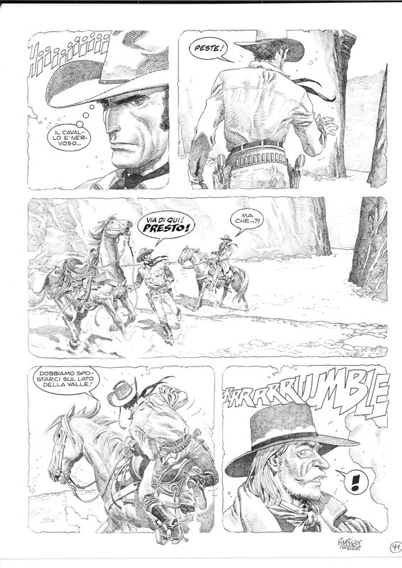 Tex Speciale 31 par Enrique Breccia - Planche originale