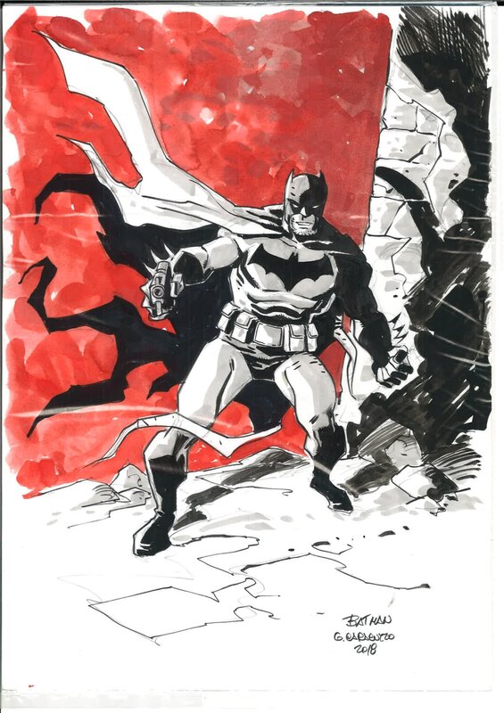 Batman - commission par Giancarlo Caracuzzo - Illustration originale