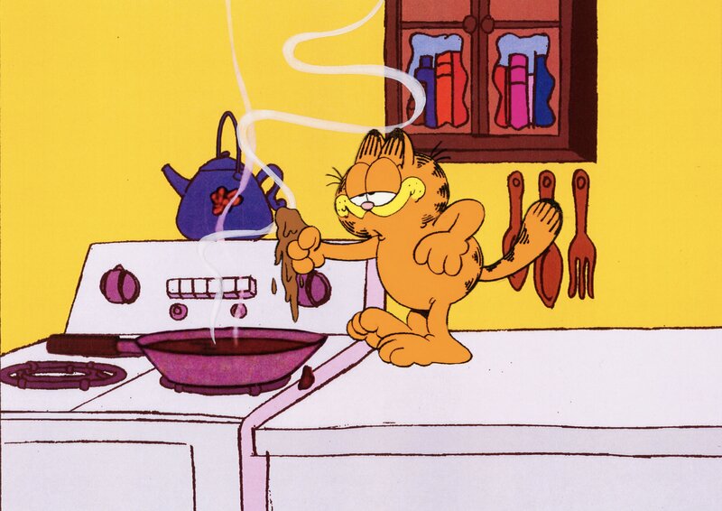 Jim Davis, A Garfield Christmas Special Garfield Production Cel (Film Roman, 1987) - Planche originale