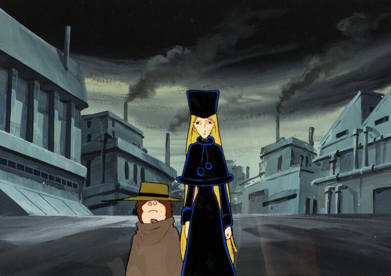 Leiji Matsumoto Galaxy Express 999, Maetel et Tetsuro Hoshino Cellulo de Production, Master Background, Cadre Officiel Toei (Toe - Œuvre originale