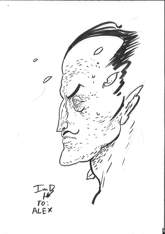 Ian Bertram, Sinestro - convention sketch - Illustration originale
