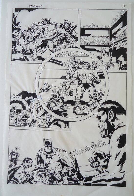 Super Powers 5 par Jack Kirby, Greg Theakstone - Planche originale