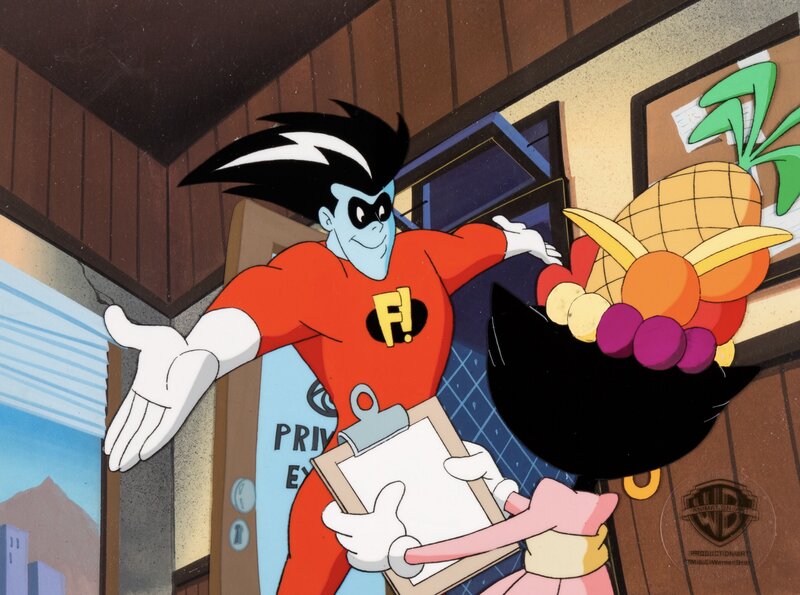 Tom Ruegger, Animaniacs Freakazoid and Dot Production Cel Setup with Key Master Background (Warner Brothers, c. 1993-98). - Œuvre originale