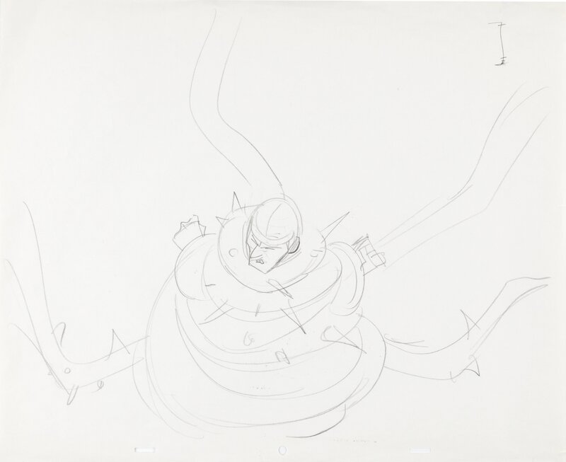 Dragon's Lair Dirk the Daring Animation Drawing Video Game Art (Don Bluth, 1983) - Sketch
