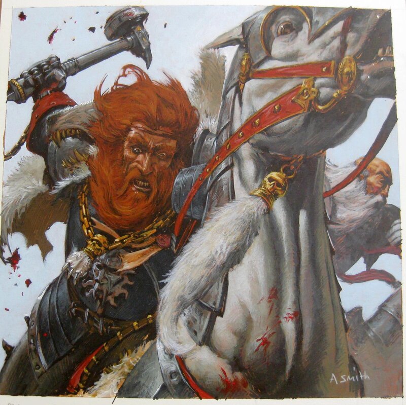 Adrian Smith, Warhammer - Les Chevaliers du Loup Blanc - Illustration originale