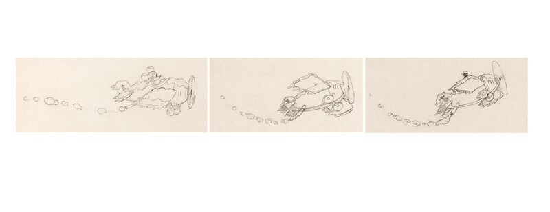 Ye Olden Days Mickey Mouse and Minnie Mouse Animation Drawings Group of 2 (Walt Disney, 1933). - Dédicace