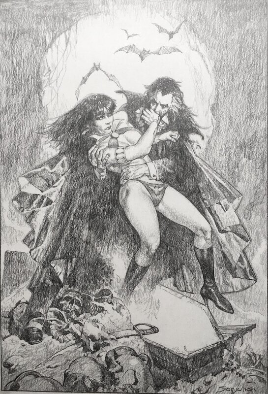 Manuel Sanjulián, Sanjulian - Vampirella vs Dracula - Planche originale