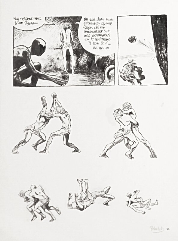 Péplum par Blutch - Planche originale