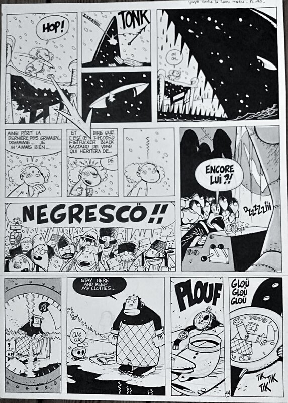 Frank Le Gall, Yann, Les exploits de Yoyo - la lune noire - Planche originale