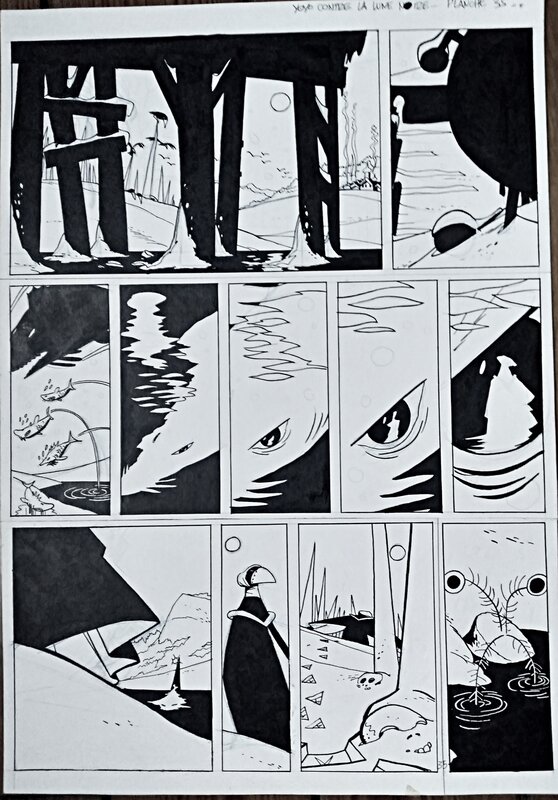 Frank Le Gall, Yann, Les exploits de Yoyo - la lune noire - Planche originale