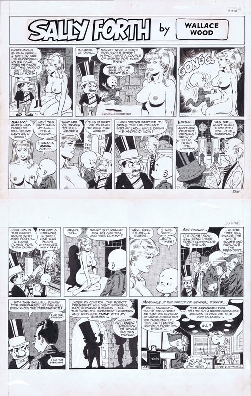 Sally Forth by Wally Wood - Planche originale