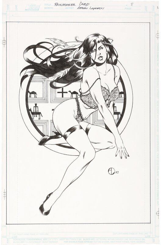 Aaron Lopresti, Wildstorm Lingerie #8 : Rainmaker - Illustration originale