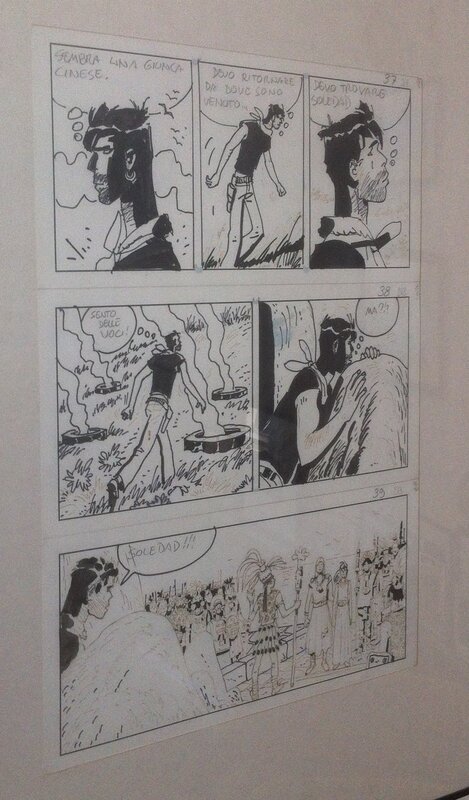 Hugo Pratt, Page from Mu - Corto Maltese - Planche originale