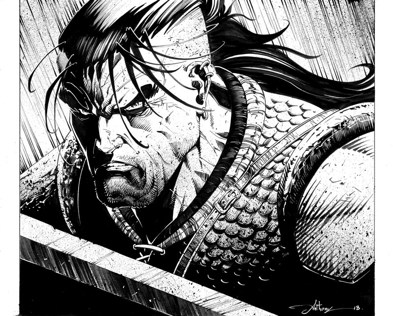 Anthony Jean, Couverture Conan le Cimmérien Edition Noir&Blanc - Original Cover