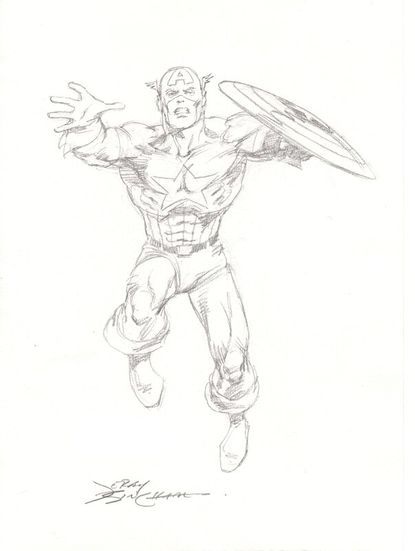 Captain America by Jerry Bingham - Sketch