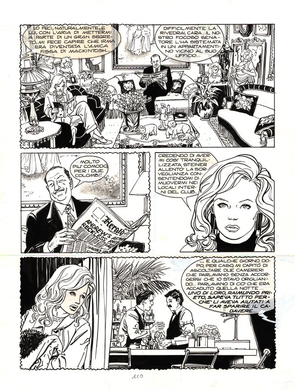 Bruno Brindisi, Alberto Ongaro, Nick Raider (Occhio Privato - planche 110) - Planche originale