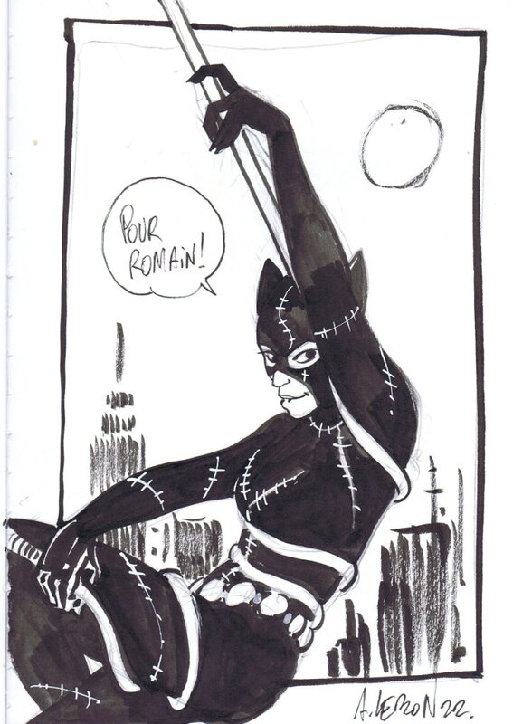 Catwoman par Lebon - Dédicace