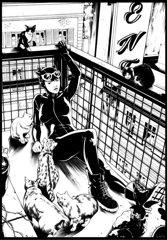Catwoman par Vandaële - Illustration originale