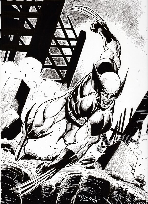 Wolverine par Tom Derenick - Illustration originale