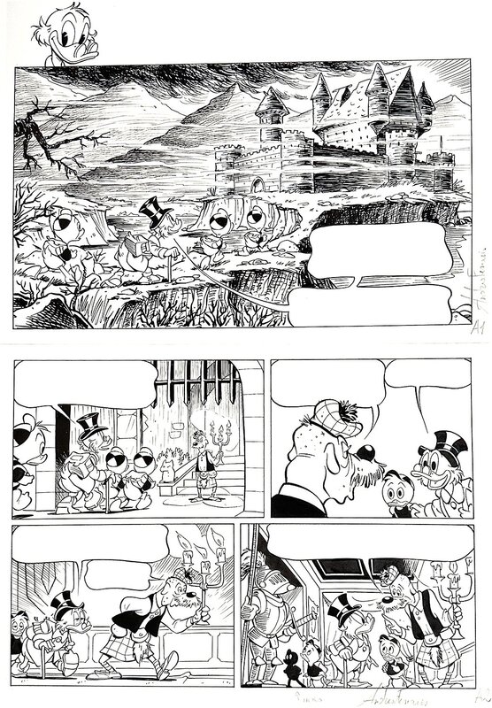 Andrea Ferraris, Rune Meikle, The Secret of Ebeneezer Duck - Le secret du plus secret des McDuck ! - Planche originale