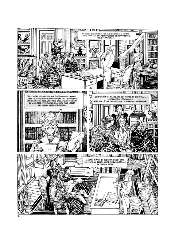 En vente - Lionel Richerand, Bertrand Santini, Hubert, Lionel Richerand - L'esprit de Lewis Tome 1 page 08 - Planche originale