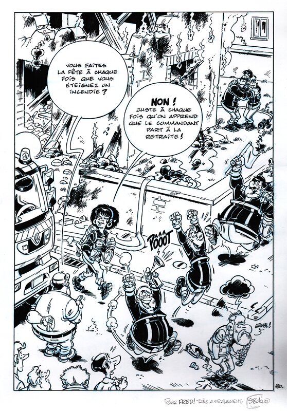 Stédo, Christophe Cazenove, Les Pompiers (Sacré numéro - planche 790) - Comic Strip