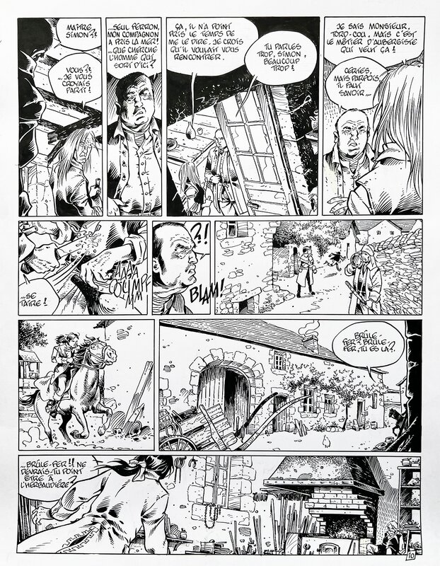 Jean-Marc Stalner, Daniel Bardet, Le Maître de pierre (La chaise du diable - planche 10) - Comic Strip