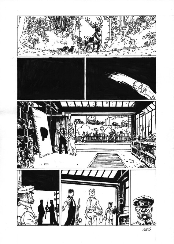 Gess, Serge Lehman, L'Œil de la nuit (Le Druide noir - planche 59) - Planche originale