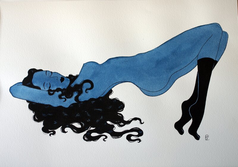 Bleu by Guillaume Ringaud - Original Illustration