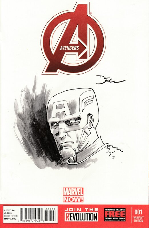 Captain America par Declan Shalvey - Dédicace