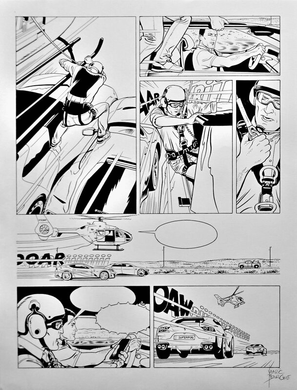 For sale - Marc Bourgne, Planche originale 39 du tome 11 Michel Vaillant - Comic Strip