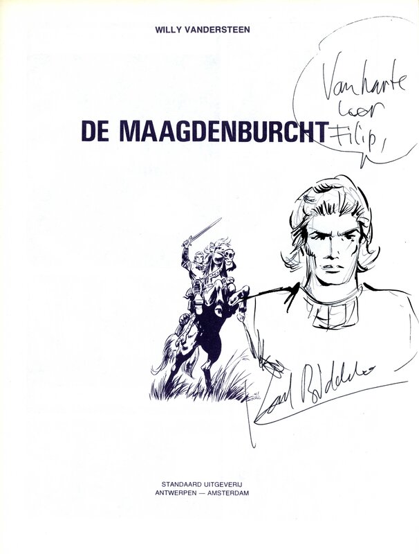 Karel Biddeloo, De Rode Ridder - Le Chevalier Rouge - Dédicace