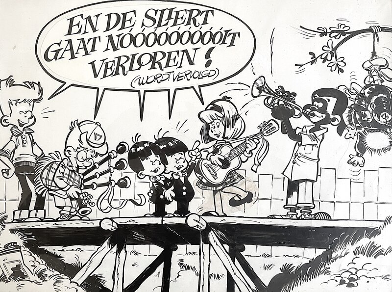 En vente - LA RIBAMBELLE par Gideon Brugman, Jean Roba - Planche originale