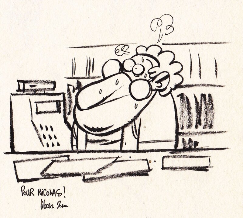 Animal Lecteur par Libon - Dédicace