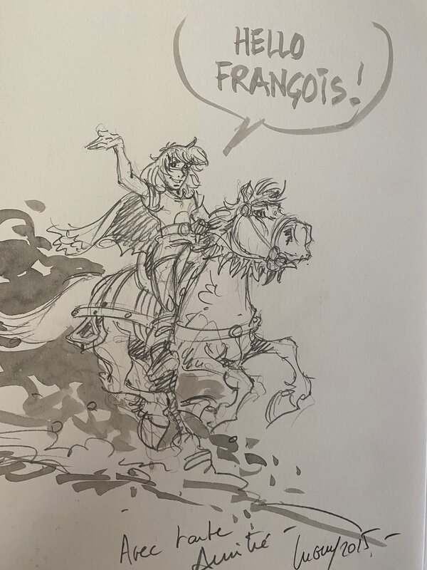 Philippe Luguy, illustration originale, Percevan galopant, 