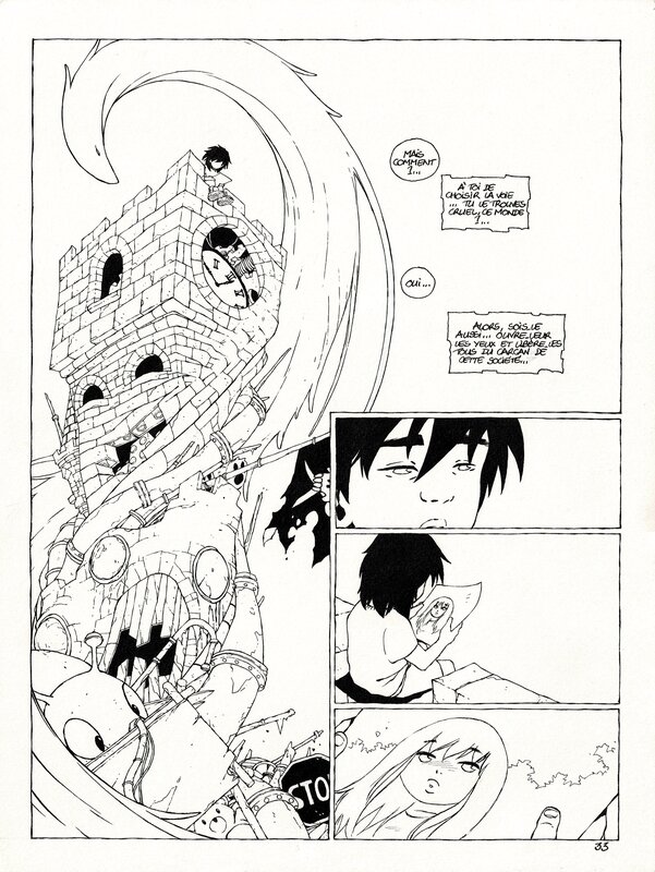For sale - Kabbale - planche originale + coloriage par Grégory Charlet - Comic Strip