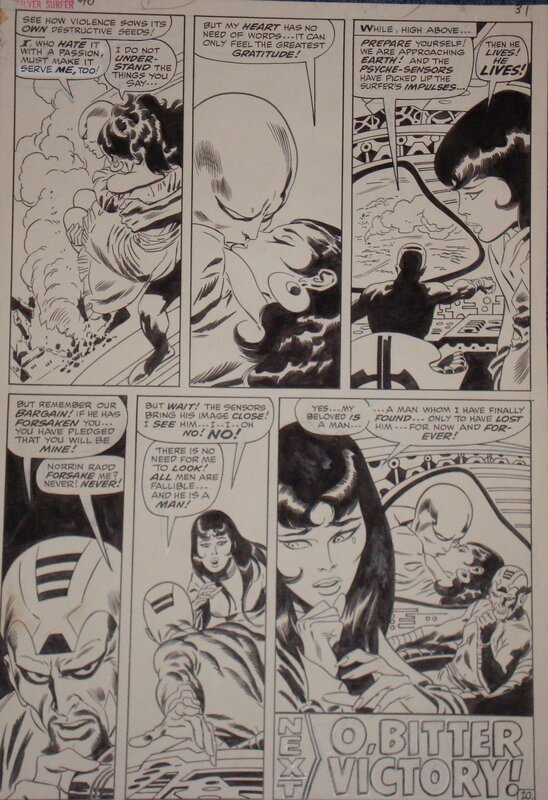 Silver SURFER 10 par John Buscema, Dan Adkins - Planche originale