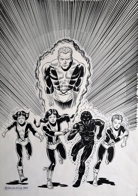 Jean Frisano, Poster Les Nouveaux Mutants - Illustration originale