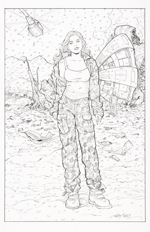 Rachel Beck by Terry Moore - Original Illustration