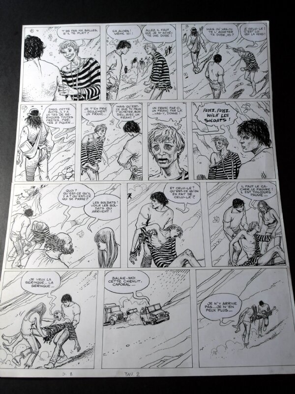 Milo Manara, Hp y Giuseppe Bergman (plancha 58, 2ª de la 5ª entrega) - Comic Strip