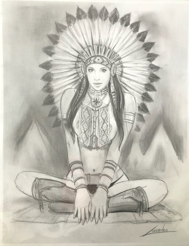 Cheyenne par Lorenzo Sperlonga - Planche originale