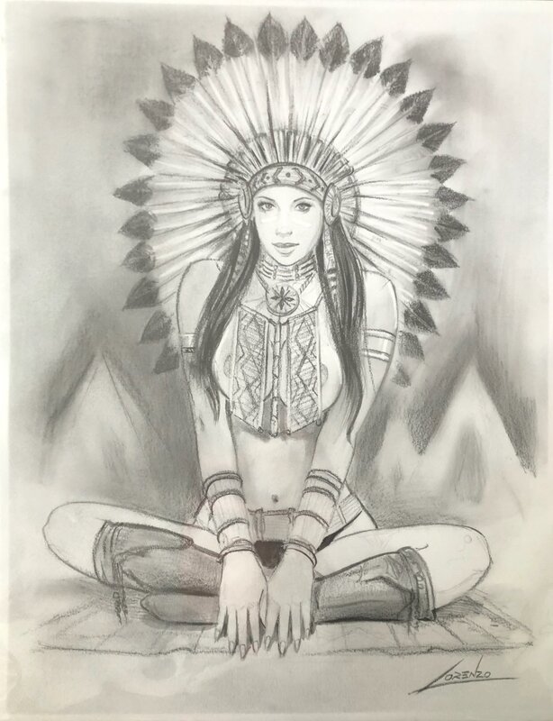 Cheyenne par Lorenzo Sperlonga - Planche originale