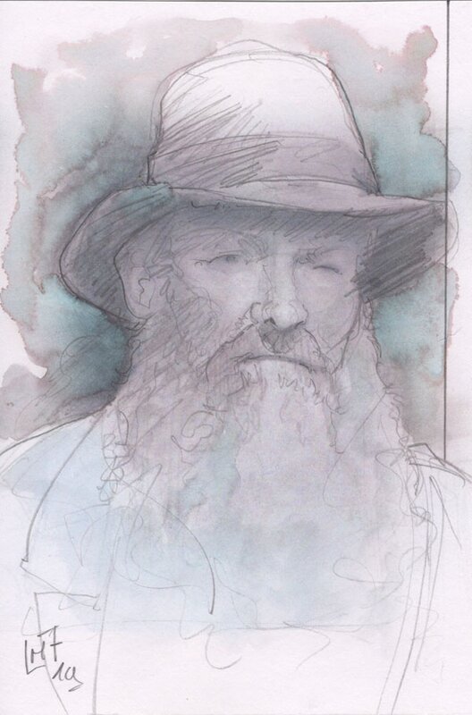 Fabrice Le Hénanff, Monet, un arc-en-ciel sur Giverny. - Original art