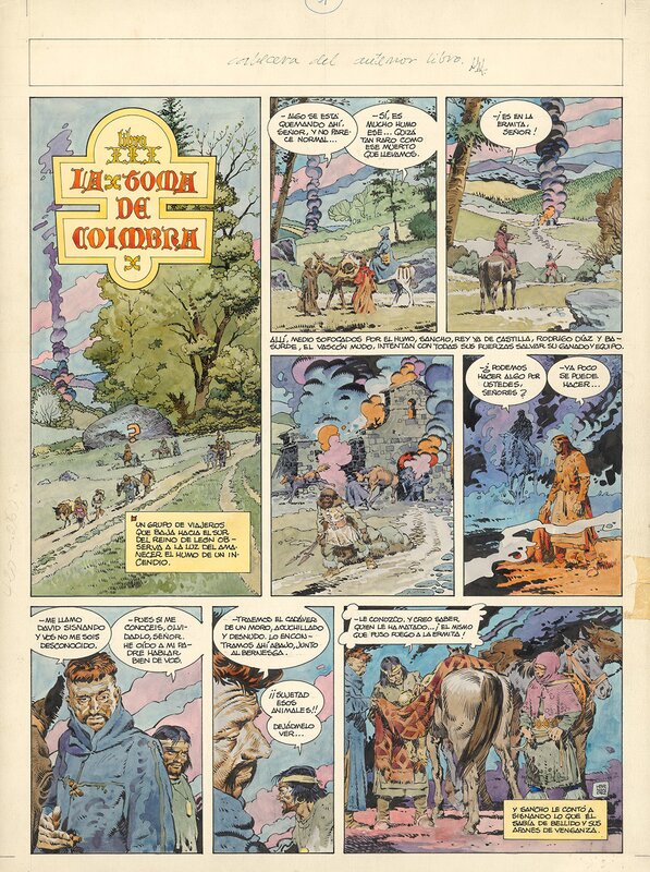 Antonio Hernandez Palacios, El Cid, 3. La toma de Coímbra (plancha 1) - Comic Strip