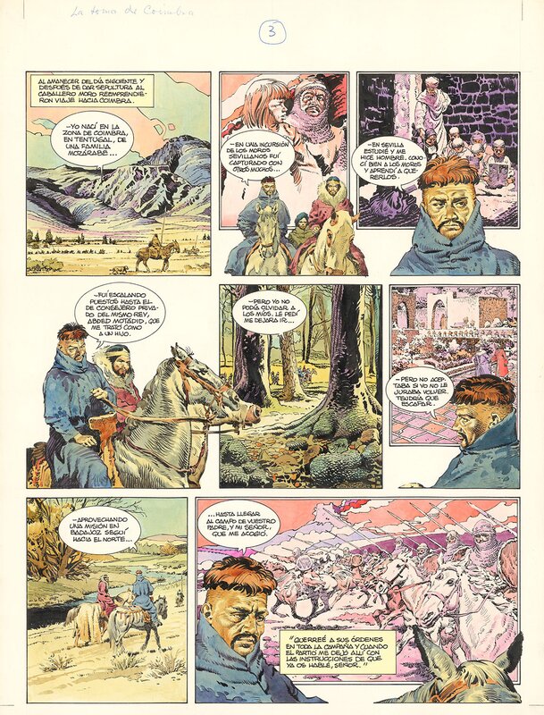 Antonio Hernandez Palacios, El Cid, 3. La toma de Coímbra (plancha 3) - Planche originale