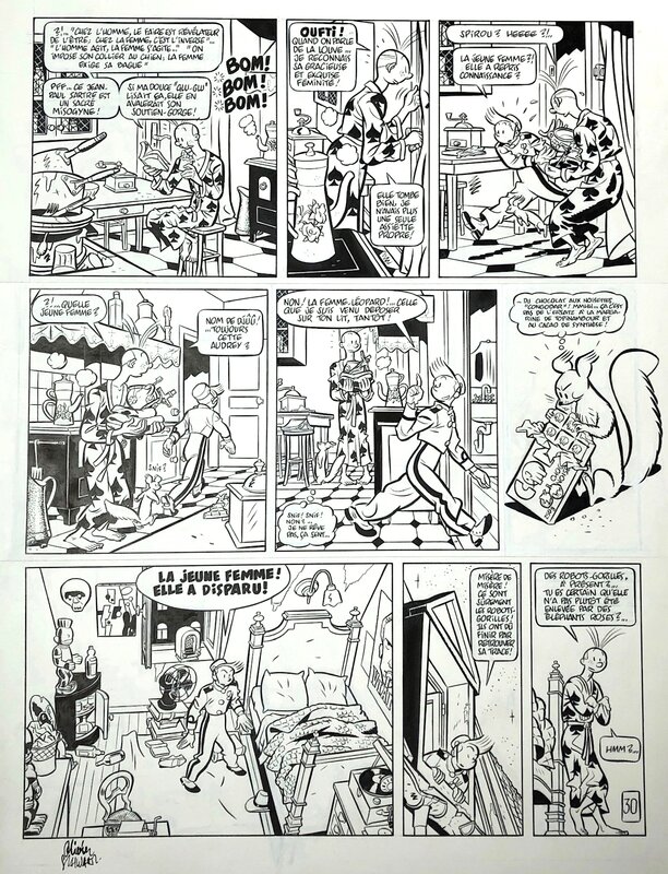 Olivier Schwartz, Yann, André Franquin, Spirou - La Femme Léopard - Comic Strip