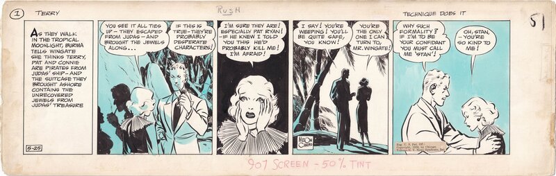 Milton Caniff, Terry & The Pirates (daily strip May 25, 1936) - Comic Strip