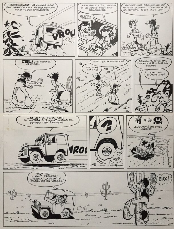 Dupa, Greg, Dupa, Domingo Paraguay, planche n°23, 1958. - Planche originale