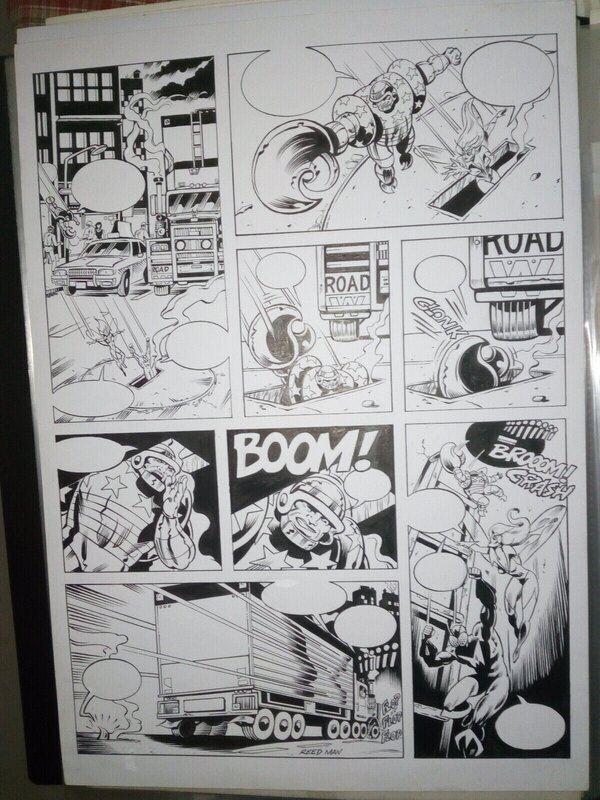 Planche originale mikros / reed man - Comic Strip
